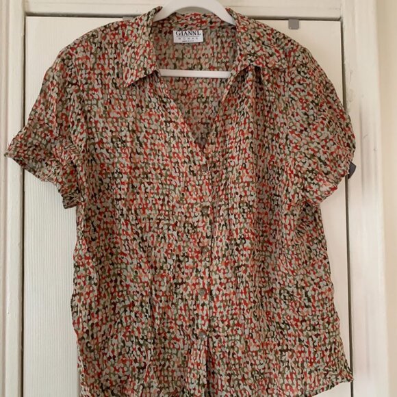 VINTAGE GIANNI MULTICOLOR BLOUSE - Picture 1 of 5